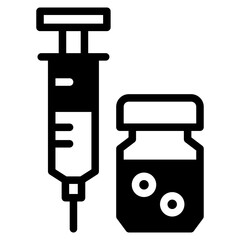 Syringe, injection icon vector.