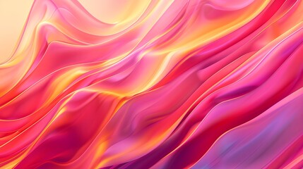 Obraz premium abstract background with silk in gradient colors of pink peach and yellow
