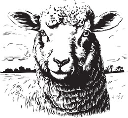Fototapeta premium Black and white sheep