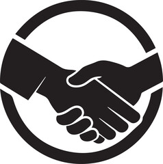 handshake icon vector illustration