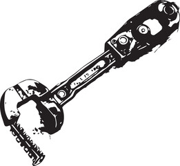 black and white illustration of a tool