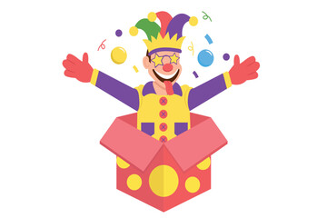 April Fools Flat Design Illustration