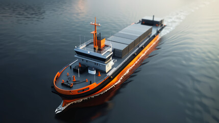 The Behemoth of Trade: Super Sharp Cargo Boat View
