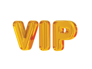 Vip icon 3d rendering element vip member icon illustration