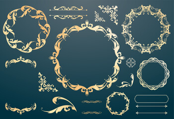 アンティークなフレーム素材セット