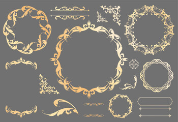 アンティークなフレーム素材セット