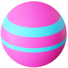 3D Icon Exercise Ball Illustration