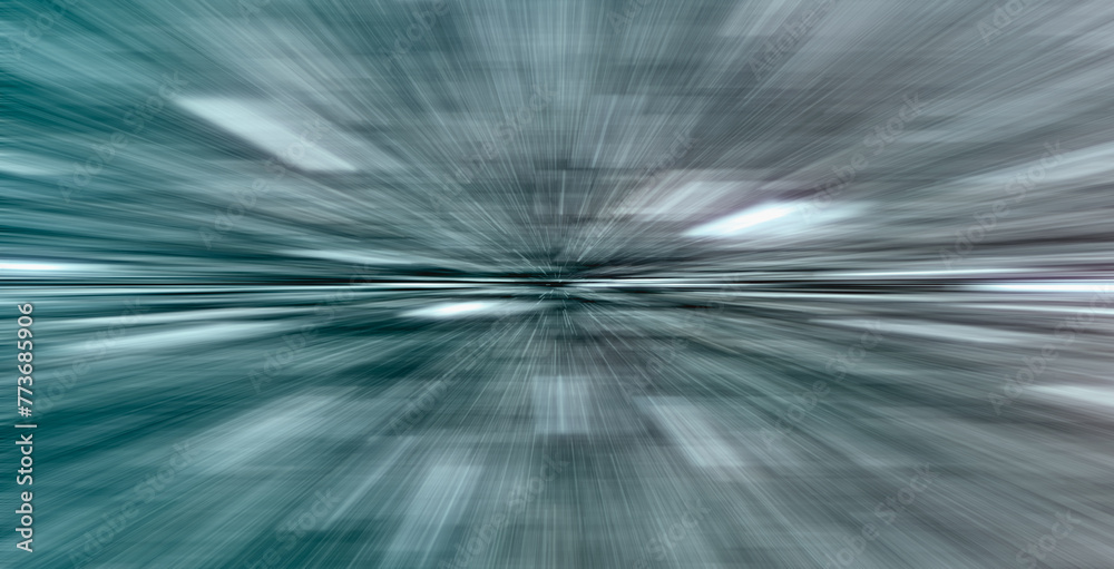 Poster abstract flight in space hyper jump illustration