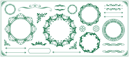 アンティークなフレーム素材セット