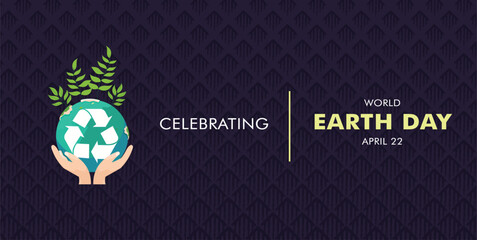 Earth Day International Mother Earth Day Happy Earth day concept Save the Earth 22 April Environmental problems and environmental protection Vector illustration Caring for Nature