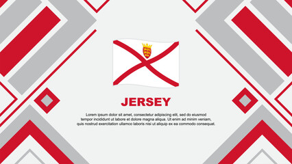 Jersey Flag Abstract Background Design Template. Jersey Independence Day Banner Wallpaper Vector Illustration. Jersey Flag