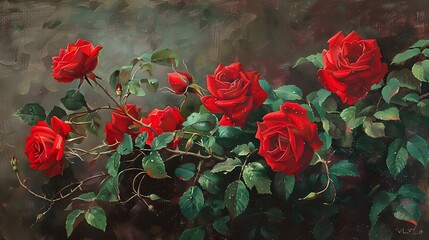 Cluster of Gorgeous Red Roses: Perfect Gift to Express Love and Affection