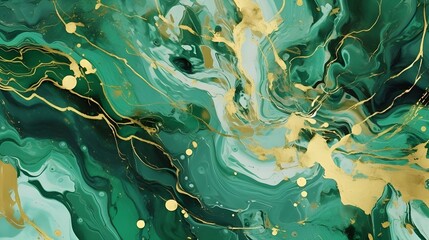 Texture of malachite stone background. Watercolor stains wallpaper. For banner, postcard, book illustration. Created with generative AI tools Pro Photo
