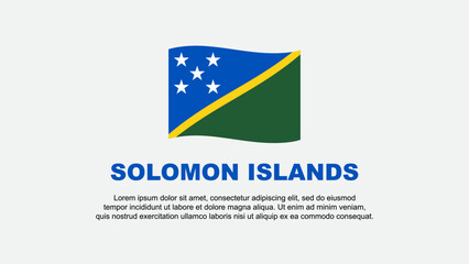 Solomon Islands Flag Abstract Background Design Template. Solomon Islands Independence Day Banner Social Media Vector Illustration. Solomon Islands Background