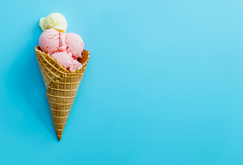 Close-up background of ice cream.
