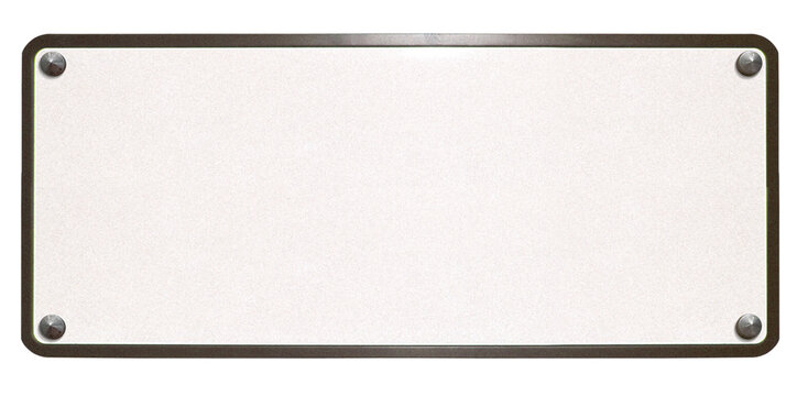 plaque d&rsquo;immatriculation vide
