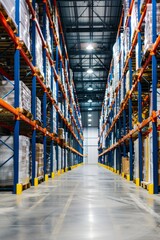 A cold storage warehouse with refrigerated units, storing perishable goods at controlled temperatures to maintain freshness, Generative AI