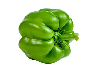 green sweet bell pepper sliced isolated