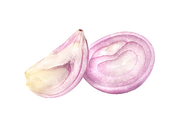 shallots onion chopped isolated