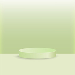 podium circle with green background