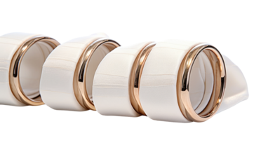 Silver Napkin Ring Isolated on Transparent Background