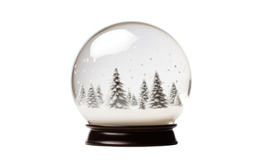 Fototapeta na wymiar Miniature Snow Globe Souvenir Isolated on Transparent Background