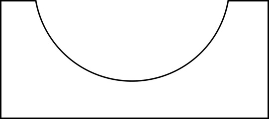 arch simple shape line vector