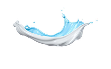 Fresh Toothpaste Splash Isolated on Transparent Background
