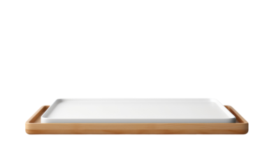 Sleek Serving Tray Isolated on Transparent Background