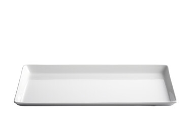 Fototapeta premium Rectangular Plastic Tray Isolated on Transparent Background