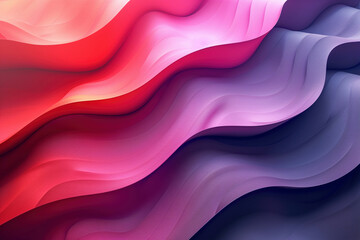 Abstract Geometric Shapes With Vivid Pink and Blue Lighting and Mist