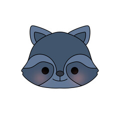 A raccoon with a smile on its face. The raccoon is wearing a blue hat. The raccoon is smiling and looking at the camera