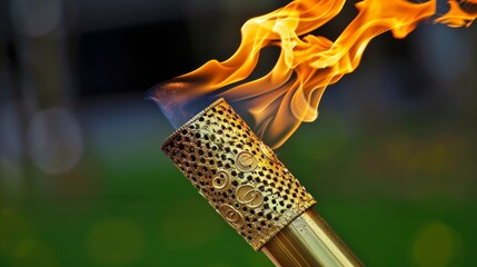 Olympic games torch with flame