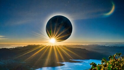 sunrise over the earth, wallpaper eclipse that will cross North America, passing