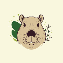 Adobe Illustrator ArtAmazonica capybara vectorized image, capybara logo for graphic design, capybara designs for prints and commercial publications, vectorized capybarawork