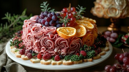 Fototapeta na wymiar Specialty Food Wife Cake, meat plate, gourmet, food dish
