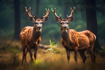 Default Beautiful Full HD Image of Deers in the Forest






