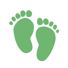 Baby foot sole imprint icon