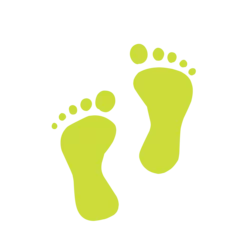 Fotobehang Baby foot sole imprint icon © Zona