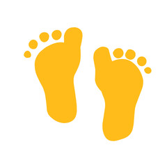 Baby foot sole imprint icon
