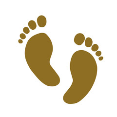 Baby foot sole imprint icon