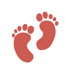 Baby foot sole imprint icon