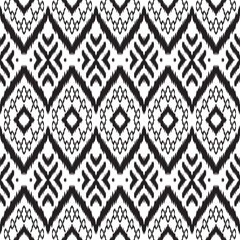 Traditional Ikat geometric pattern for seamless background, carpet, wallpaper, clothing, wrapping, batik, fabric, Vector illustration. Embroidery style.