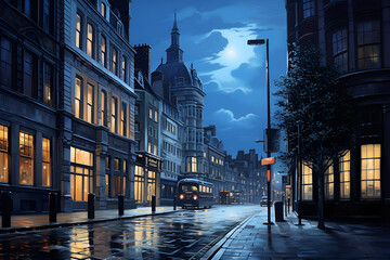 Obraz premium street in the night