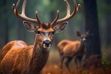 Default Beautiful Full HD Image of Deers in the Forest






