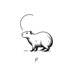 Adobe Illustrator ArtAmazonica capybara vectorized image, capybara logo for graphic design, capybara designs for prints and commercial publications, vectorized capybarawork