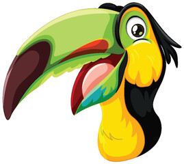 Fototapeta premium Vibrant vector art of a tropical toucan bird