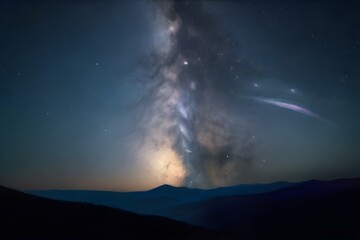 Default Beautiful Full HD Image of Stars in the Forest and Mountain






