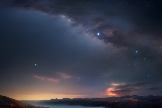 Default Beautiful Full HD Image of Stars in the Forest and Mountain






