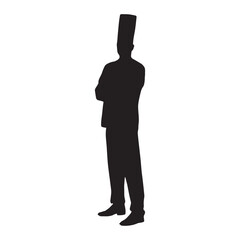 chef silhouette vector isolated black on white background